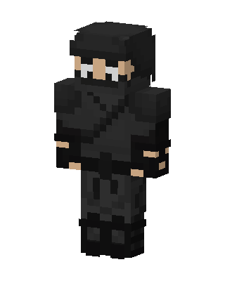 Black Ninja skin, 3D preview