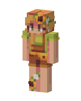 Orange Player Girl Minecraft skin