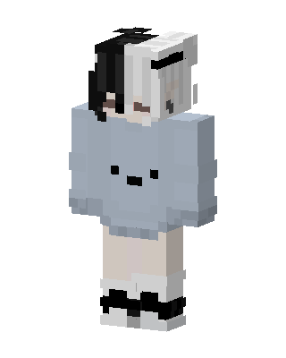 Gray Hoodie Girl Minecraft skin