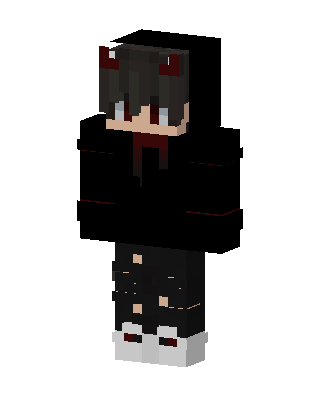Demon Hoodie Boy skin, 3D preview