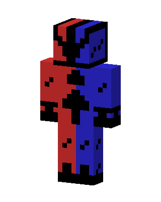 Red Blue Split Minecraft skin