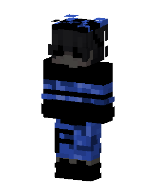 Blue Camo Goth Minecraft skin