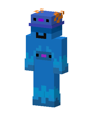 Blue Axolotl Minecraft skin