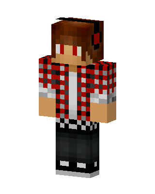 Red Emo Boy skin, 3D preview