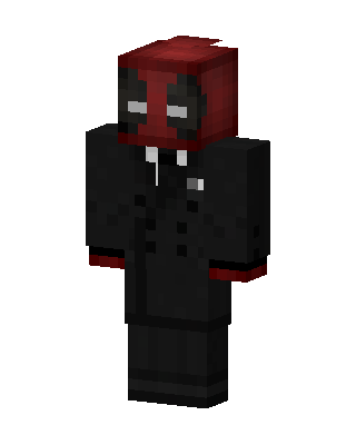 Black Masked Hero Boy skin, 3D preview