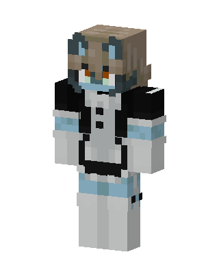White Anime Girl skin, 3D preview