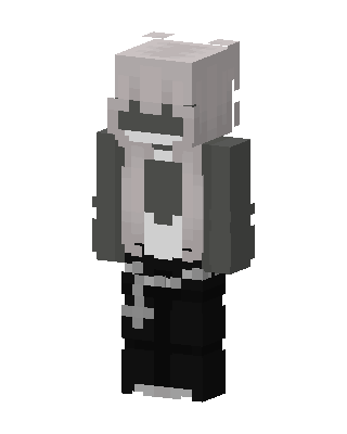 Monochrome Hoodie skin, 3D preview