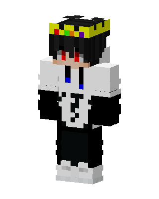 Rainbow Crown Boy skin, 3D preview