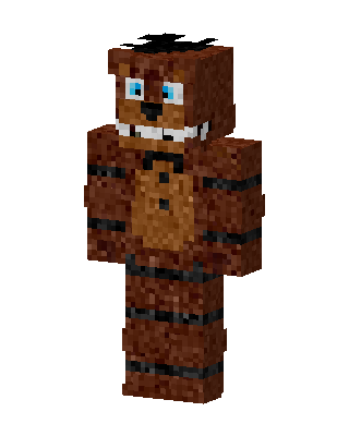 Freddy Fazbear skin, 3D preview