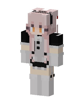 White Robot Girl skin, 3D preview
