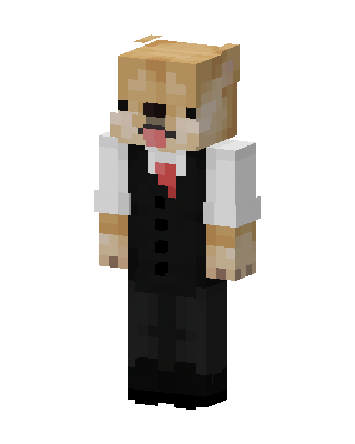 Black Suit Boy skin, 3D preview