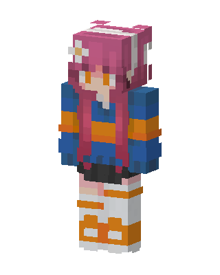Daisy Pink Hoodie skin, 3D preview