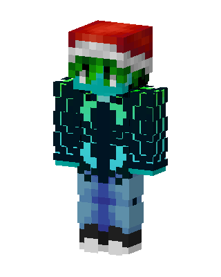 Teal Holiday Boy skin, 3D preview