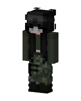 Camo Girl skin, 3D preview