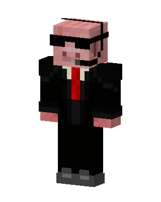 Black Suit Boy skin, 3D preview