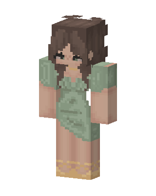Green Dress Girl Minecraft skin