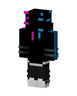 Neon Hoodie skin, 3D preview