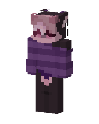 Purple Cat Boy skin, 3D preview