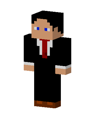 Black Suit Boy skin, 3D preview