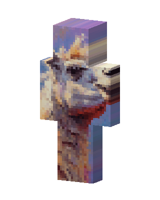 Ostrich Portrait skin, 3D preview