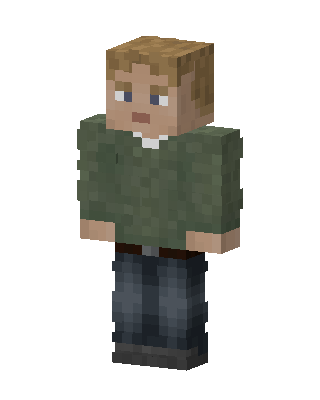 Green Player Boy skin, 3D preview