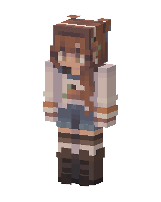 Cozy Autumn Girl skin, 3D preview