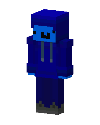 Blue Slime Hoodie skin, 3D preview