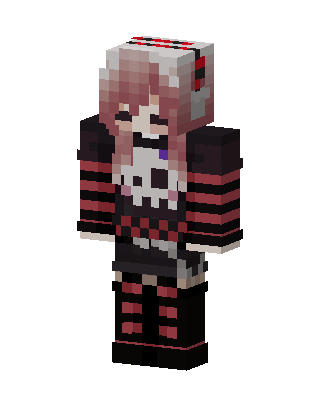 Black Anime Girl skin, 3D preview