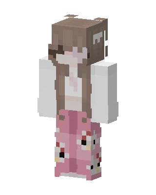 Pink Pajama Girl skin, 3D preview