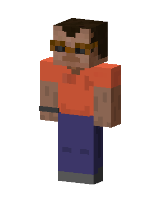 Orange Player Boy skin, 3D preview