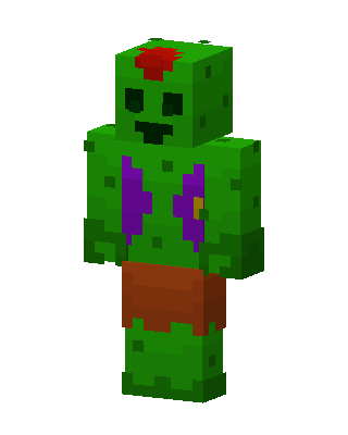 Cactus Zombie skin, 3D preview