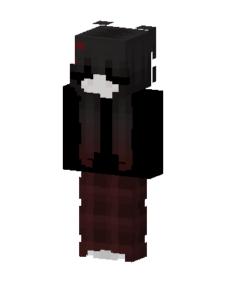 Black Emo Minecraft goth skin