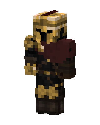 Golden Spartan skin, 3D preview