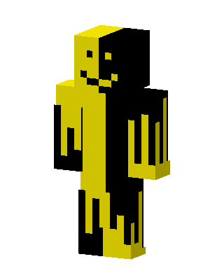 Yellow Black Split skin, 3D preview