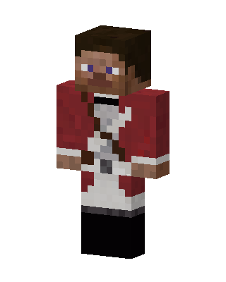 Red Coat Adventurer skin, 3D preview