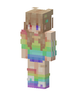 Rainbow Girl Minecraft skin