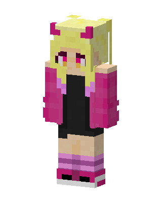 Pink Anime Girl skin, 3D preview