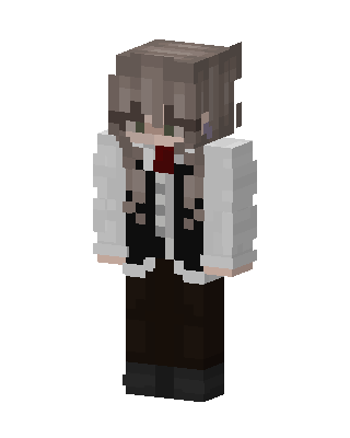 Gray Student Girl skin, 3D preview
