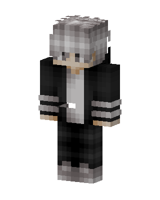 Silver Hoodie Boy skin, 3D preview