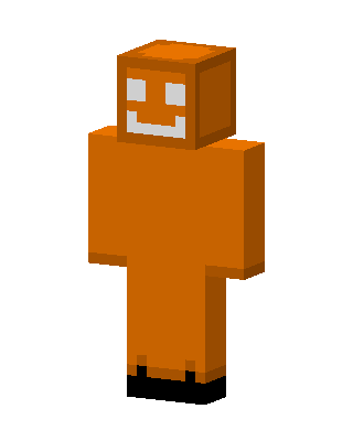 Orange Smiley skin, 3D preview