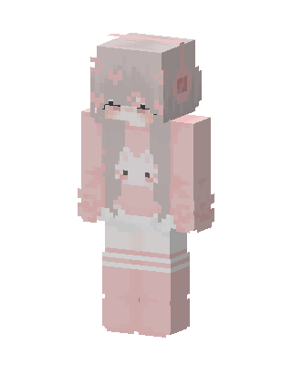 Pink Bunny Girl skin, 3D preview