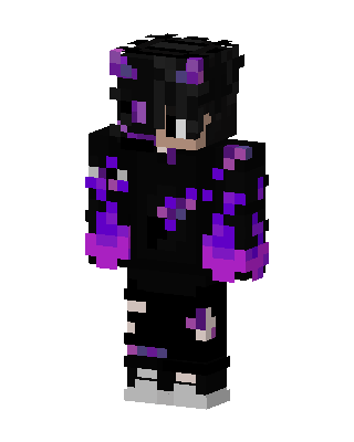 Black Villain Minecraft e-girl skin