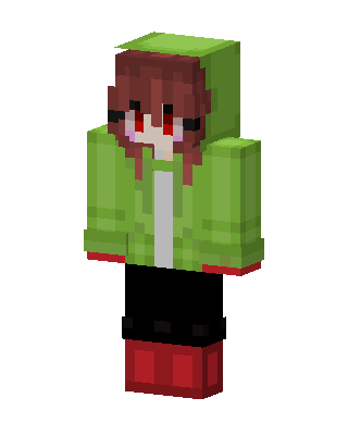 Green Hoodie Chara skin, 3D preview