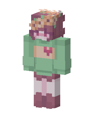 Green Cutie Girl skin, 3D preview