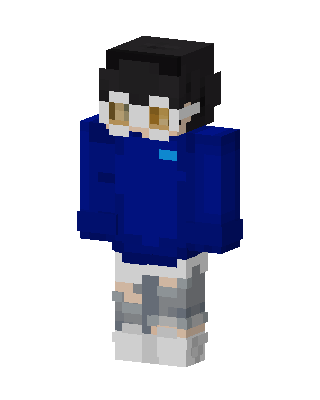 Blue Hoodie Goggles skin, 3D preview