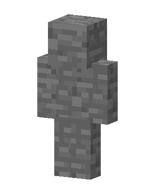 Cobblestone Man skin, 3D preview