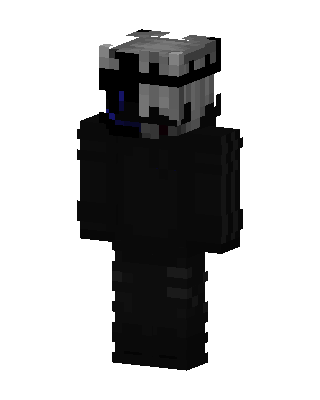 Black Masked Villain Boy skin, 3D preview