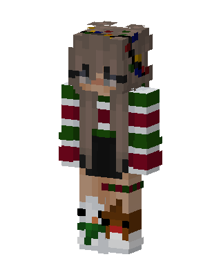 Brown Holiday Girl skin, 3D preview