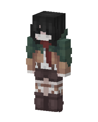 Brown Student Girl skin, 3D preview
