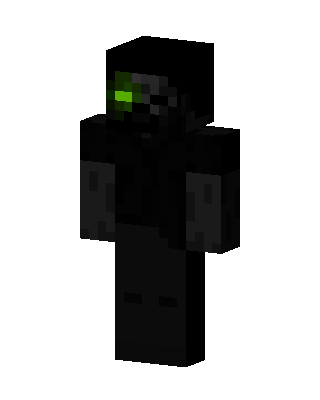 Black Glowing Villain Boy skin, 3D preview
